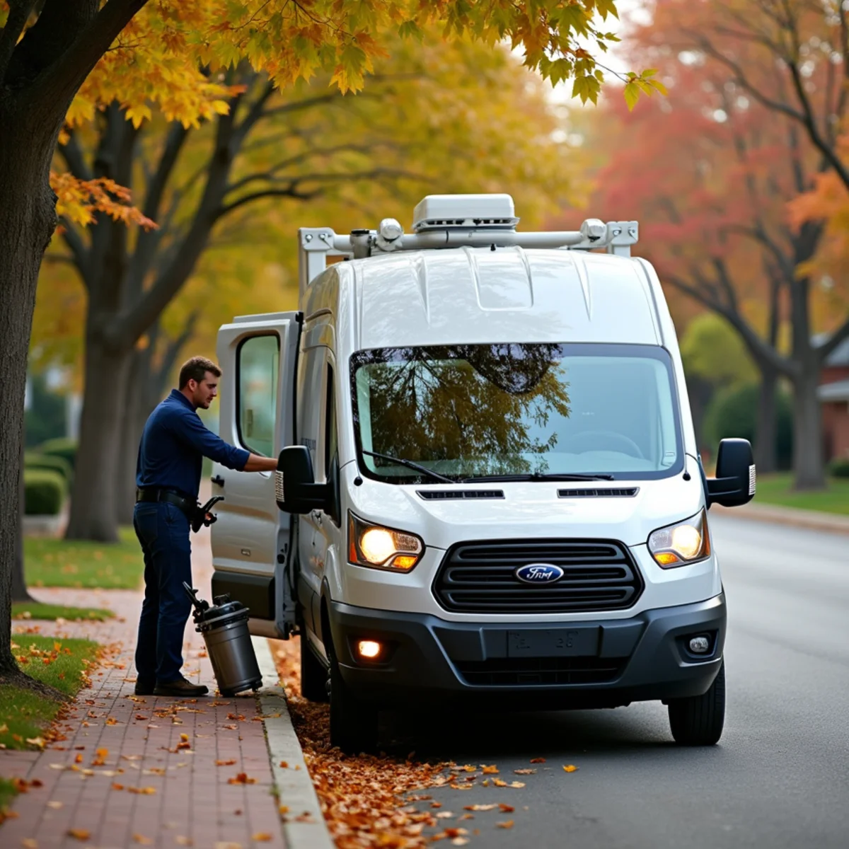 Linden Plumbers service vehicle dispatched to residential Wilmette neighborhood